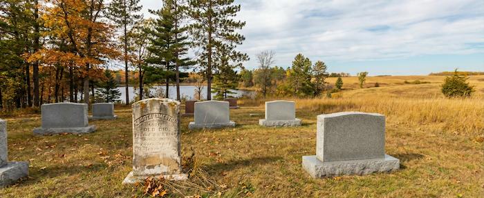Professional headstone cleaning service in Minnesota cemetery