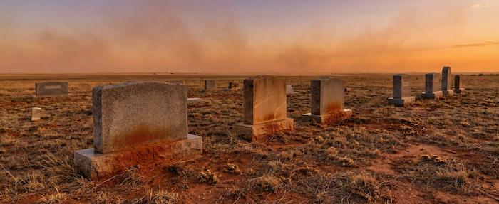Professional headstone cleaning service in Oklahoma cemetery