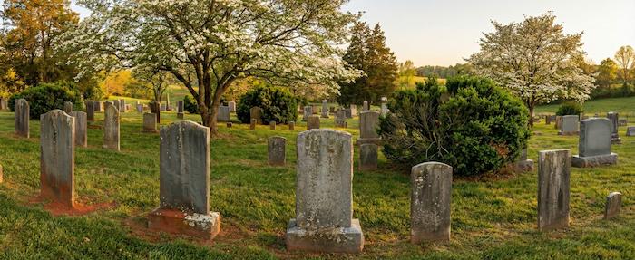 Professional headstone cleaning service in Virginia cemetery