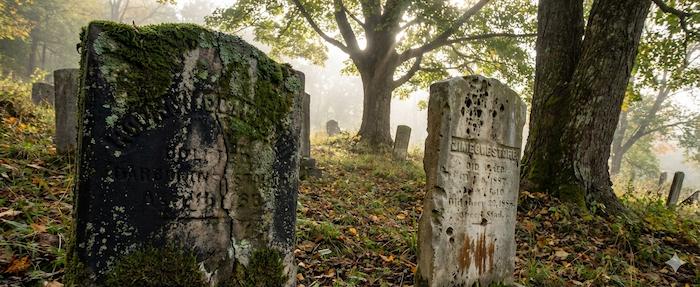 Professional headstone cleaning service in West Virginia cemetery