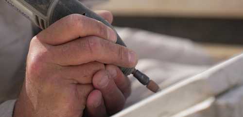 Professional headstone groove cleaning and inscription repair