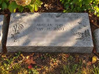 Flat marker example with engraved cross and landscape