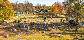 Well-maintained cemetery grounds showing professional care and landscaping