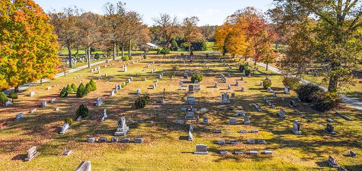 Beautifully maintained cemetery grounds, reflecting the high standards of grave care Tending brings from years of industry experience