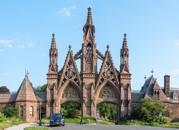 Granite monument restoration at Green-Wood Cemetery in New York.