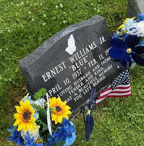 Restored headstone after safe, professional third-party cleaning services.