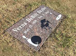 The same tombstone after professional cleaning by Tending, revealing the fully legible family history record