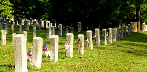 Headstones at the Military Cemetery
