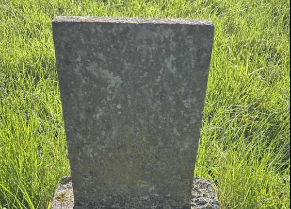 Cleaned, deep cleaned, and removed limescale from a granite upright monument in Indiana | Before