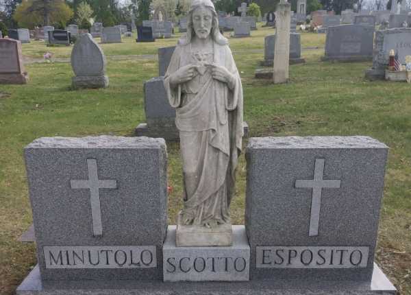 Granite multi-plot monument wet and deep cleaning with lime scale removal in New York | After