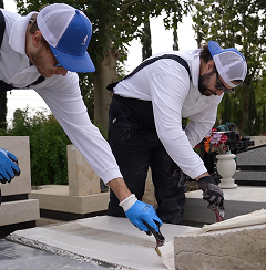 Tending team at work